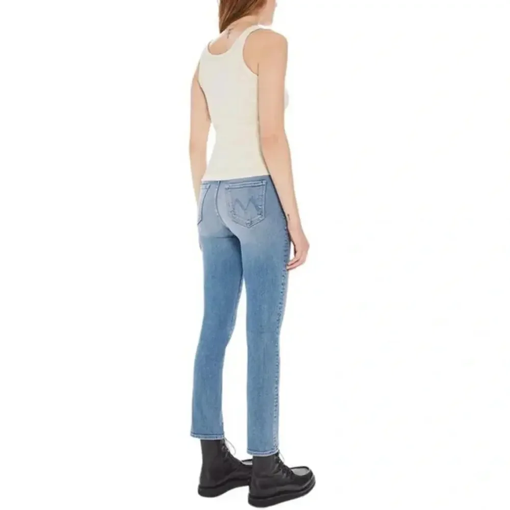 Mother The Rascal Mid Rise Denim Crop Jeans Tickle Fights & Barbeques 26 NWT